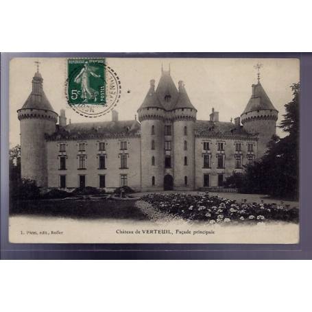 53 - Verteuil - le château - façade principale - Voyagé - Dos divisé