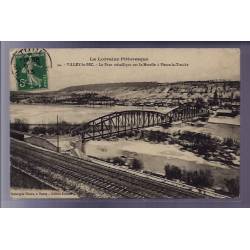 54 - Villey-le-Sec - le Pont métallique sur la Moselle à Pierre-la-Treiche - 