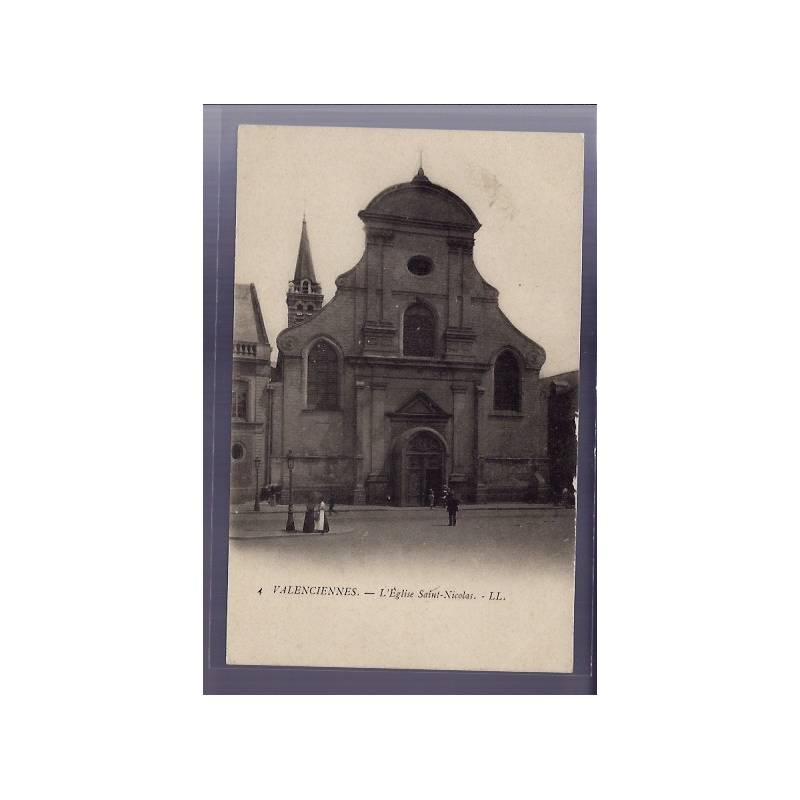 59 - Valenciennes - L' église Saint-Nicolas - Voyagé - Dos non divisé