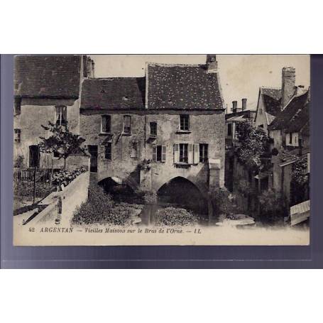 61 - Argentan - Vieilles maisons sur le bras de l'Orne - Non voyagé - Dos div