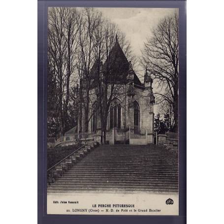 61 - Longny - Notre-Dame de pitié et le Grand escalier - Non voyagé - Dos div