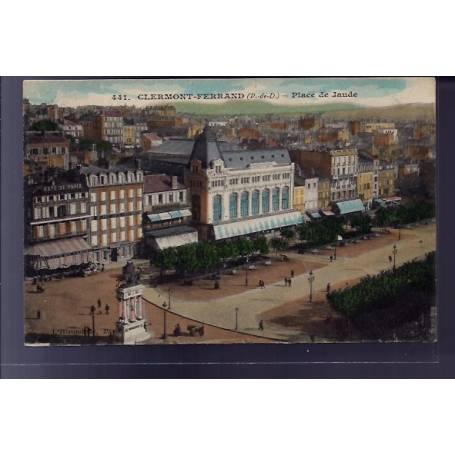 63 - Clermont-Ferrand - Place de Jaude - Voyagé - Dos divisé