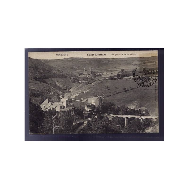 63 - Saint-Nectaire - Vue générale de la vallée - Voyagé - Dos divisé