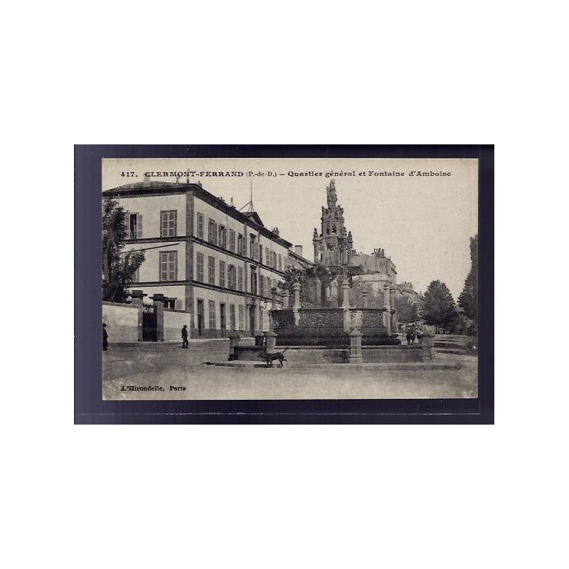 63 - Clermont-Ferrand - Quartier général et Fontaine d' Amboise- Non voyagé -