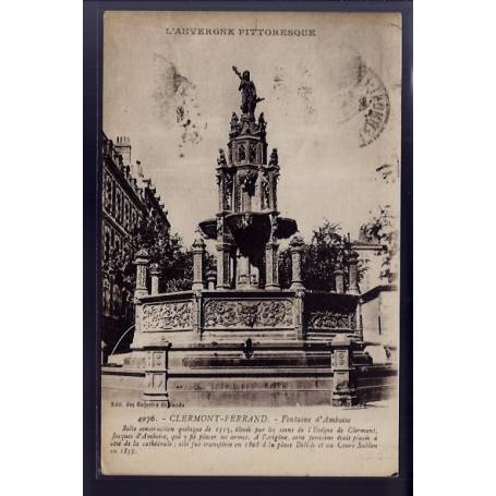 63 - Clermont-Ferrand - Fontaine d' Amboise - Voyagé - Dos divisé