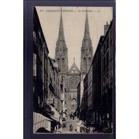 63 - Clermont-Ferrand - La Cathédrale - Voyagé - Dos divisé