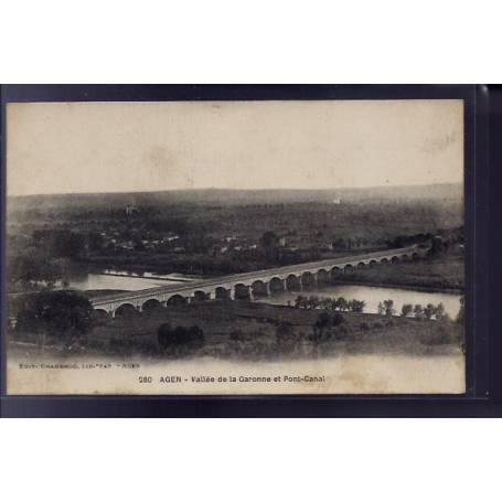 64 - Agen - Vallée de la Garonne et Pont-Canal - Non voyagé - Dos divisé