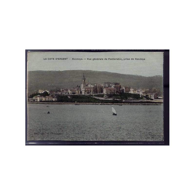 64 - Hendaye - vue générale de Fontarabie - prise de Hendaye - Non voyagé - D