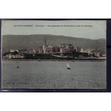 64 - Hendaye - vue générale de Fontarabie - prise de Hendaye - Non voyagé - D