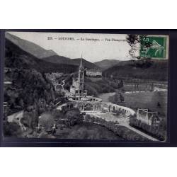 65 - Lourdes - la Basilique - vue plongeante - Voyagé - Dos divisé