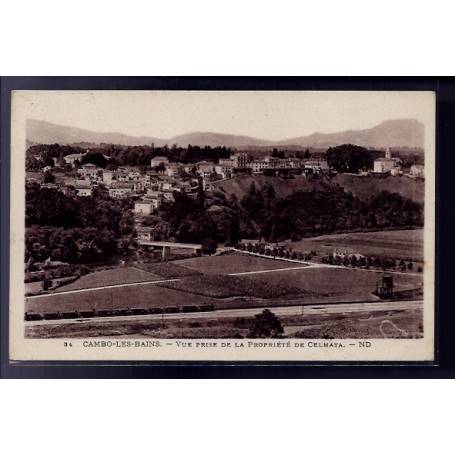 66 - Cambo-les-Bains - vue prise de la propriété de Celhaya - Voyagé - Dos di