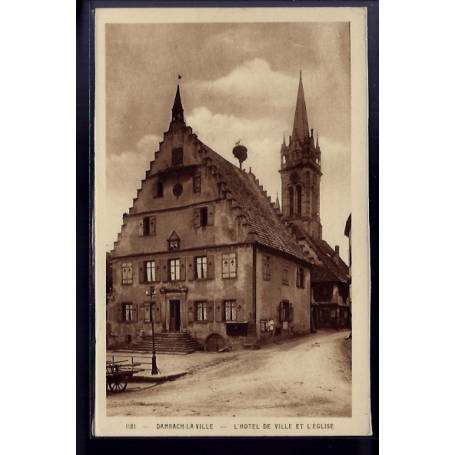 67 - Dambach-la-Ville - l' Hôtel de Ville et l' église - Non voyagé - Dos div