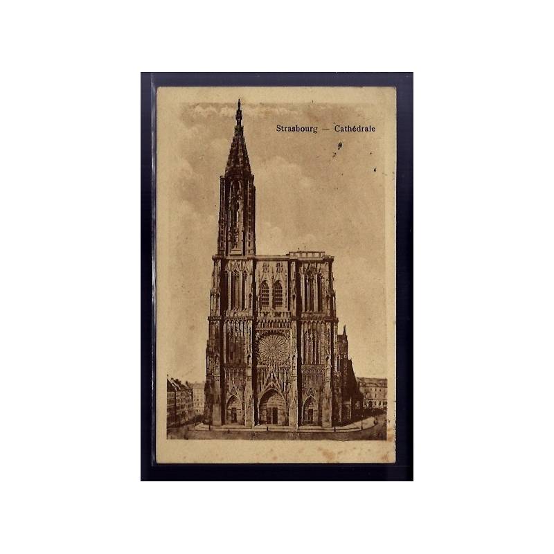 67 - Strasbourg - Cathédrale - Voyagé - Dos divisé