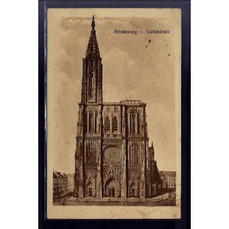 67 - Strasbourg - Cathédrale - Voyagé - Dos divisé