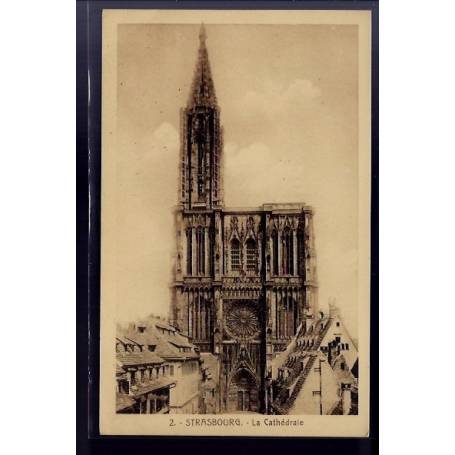 67 - Strasbourg - la Cathédrale - Voyagé - Dos divisé