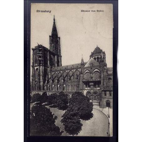 67 - Strasbourg - Münster von Süden - la Cathédrale - Voyagé - Dos divisé