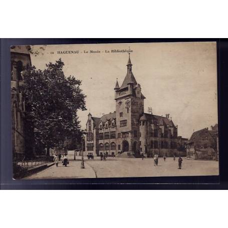 67 - Haguenau - Le Musée - la bibliothèque - Voyagé - Dos divisé