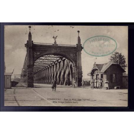 67 - Strasbourg - Pont du Rhin ( rive badoise) - Voyagé - Dos divisé