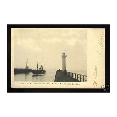 62 - Boulogne - Le phare - Extremites des jetees