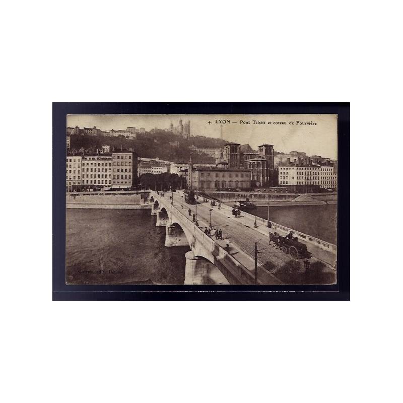 69 - Lyon - Pont Tilsitt et coteau de Fourvière - Voyagé - Dos divisé