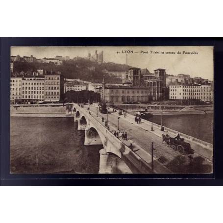 69 - Lyon - Pont Tilsitt et coteau de Fourvière - Voyagé - Dos divisé