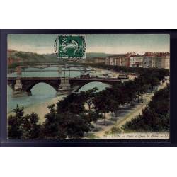 69 - Lyon - Ponts et quais du Rhône - Voyagé - Dos divisé