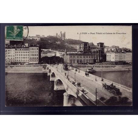 69 - Lyon - Pont Tilsitt et coteau de Fourvière - Voyagé - Dos divisé