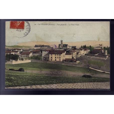 69 - St-Vérand - vue générale - la Tour Picot - Voyagé - Dos divisé