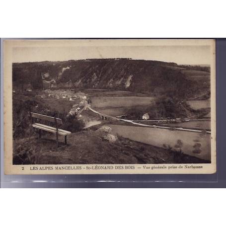 72 - St-Léonard des bois - vue générale prise de Narbonne - Non voyagé - Dos 