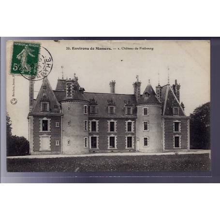 72 - Environs de Mamers - Château de Frébourg - Voyagé - Dos divisé