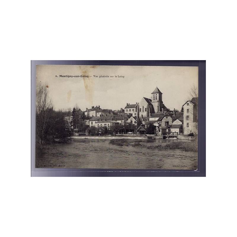 72 - Montigny-sur-Loing - Vue générale sur le Loing - Voyagé - Dos divisé