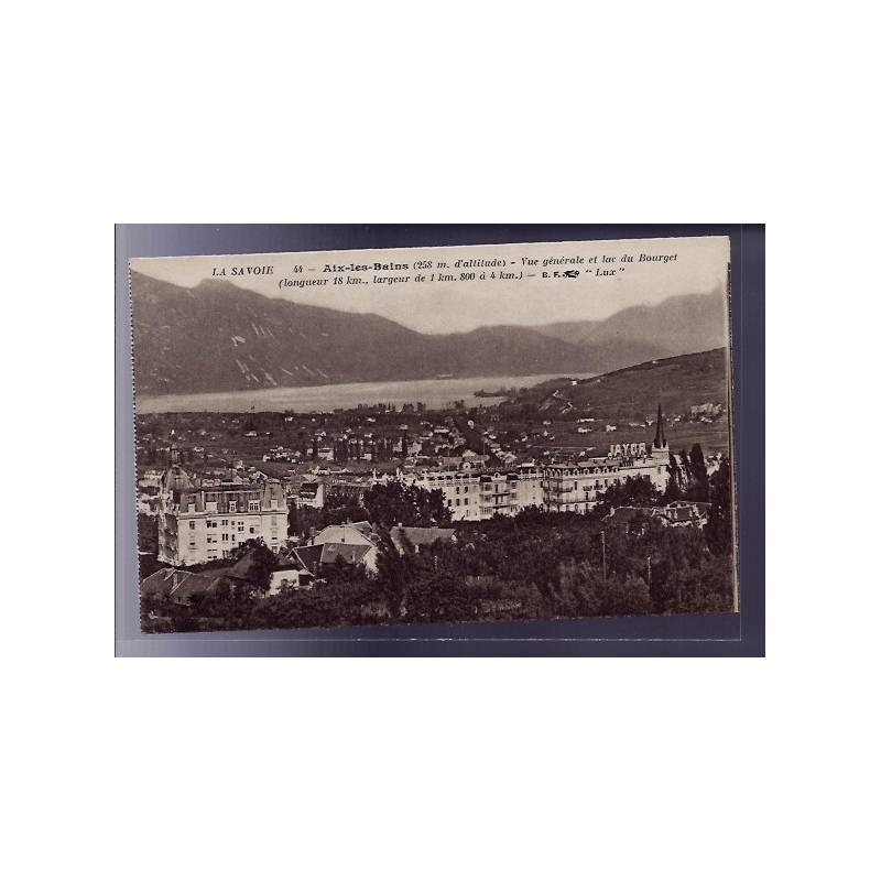 73 - Aix-les-Bains - Vue générale et lac du Bourget - Non voyagé - Dos divisé