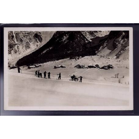 73 - Pralognan-la-Vanoise - l' Hiver - Champ de neige - Voyagé - Dos divisé