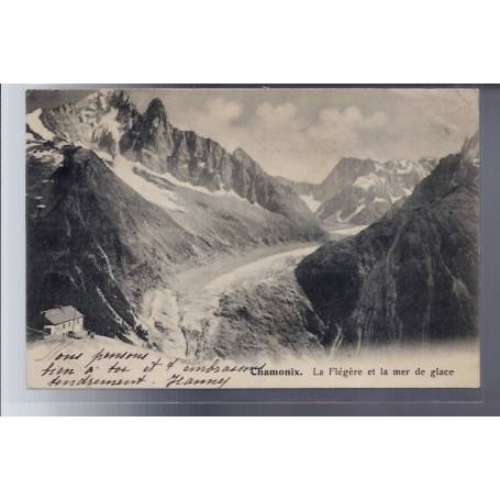 74 - Chamonix - la Flégère et la mer de glace - Voyagé - Dos non divisé