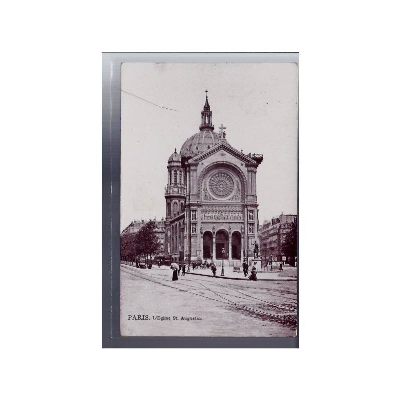 75 - Paris - Eglise St-Augustin -  Voyagé - Dos divisé