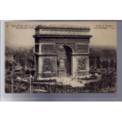 75 - Paris - Les fêtes de la Victoire 14 juillet 1919 - L' Arc de Triomphe et