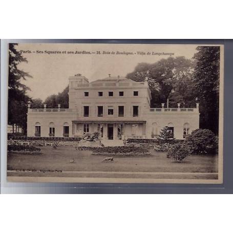 75 - Paris - Ses squares et ses jardins - Bois de Boulogne - Villa de Longcha