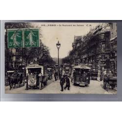 75 - Paris - le Boulevard des Italiens - Voyagé - Dos divisé