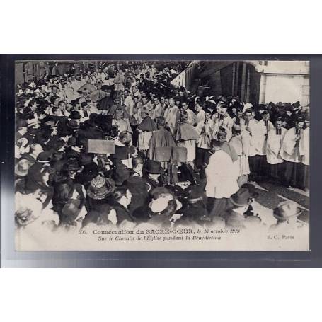 75 - Paris - Consécration du Sacré-Coeur le 16 octobre 1919 sur le chemin de 