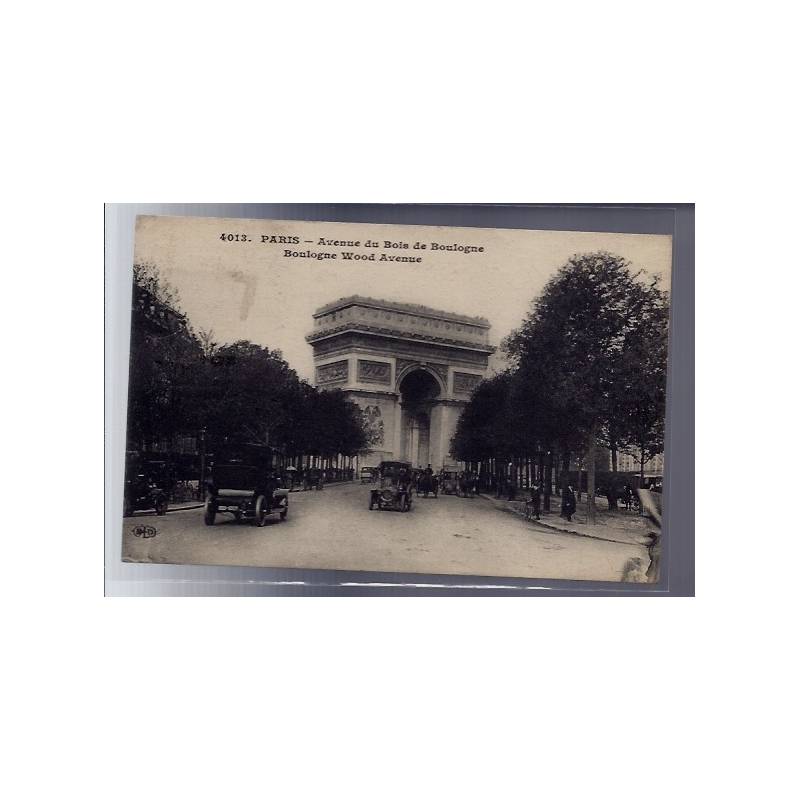 75 - Paris - Avenue du Bois de Boulogne - Voyagé - Dos divisé