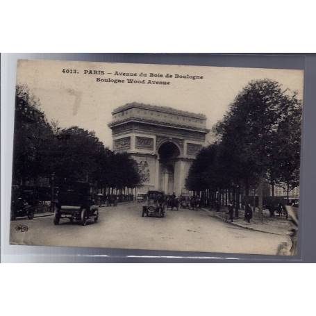 75 - Paris - Avenue du Bois de Boulogne - Voyagé - Dos divisé