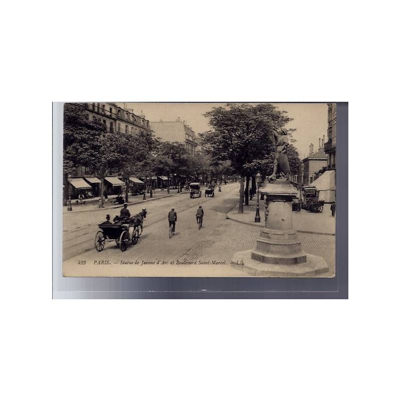 75 - Paris -  Statue de Jeanne d' Arc et Boulevard Saint-Marcel - Non voyagé 