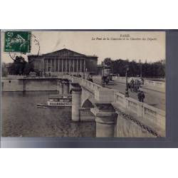 75 - Paris - le Pont de la Concorde et la chambre des Députés - Voyagé - Dos 