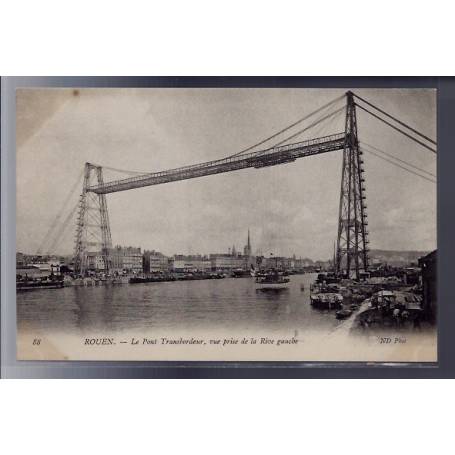 76 - Rouen - le Pont transbordeur - vue prise de la Rive Gauche - Non voyag