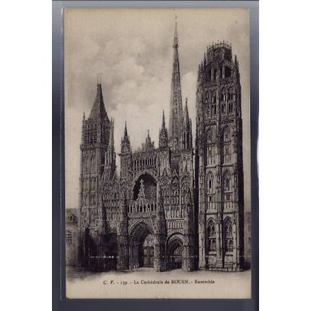 76 - Rouen - la Cathédrale - ensemble - Non voyagé - Dos divisé