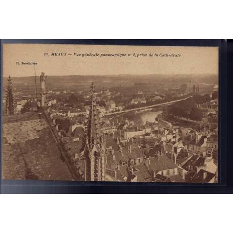 77 - Meaux - Vue générale panoramique n°2 - prise de la Cathédrale - Non vo