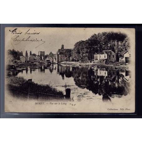 77 - Moret - vue sur le Loing  - Voyagé - Dos non divisé