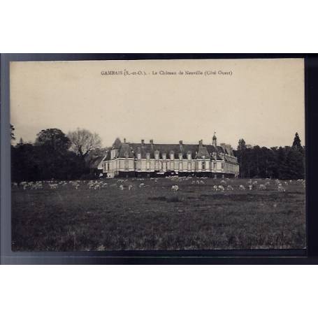 78 - Gambais - le château de Neuville côté Ouest - Non voyagé - Dos divisé