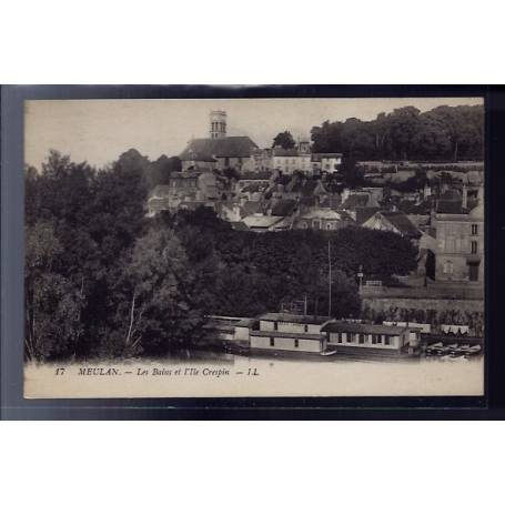 78 -  Meulan - les bains de l' Ile Crespin - Non voyagé - Dos divisé