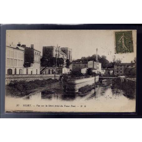 79 - Niort - Vue sur la Sèvre prise du vieux Pont - Voyagé - Dos divisé